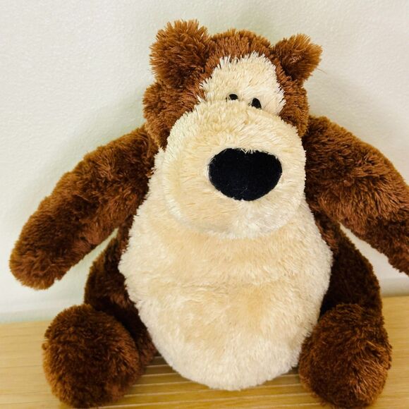 Gund Other - Gund Vintage Goober Bear 13" Dark Brown/Cream Weighted Bottom